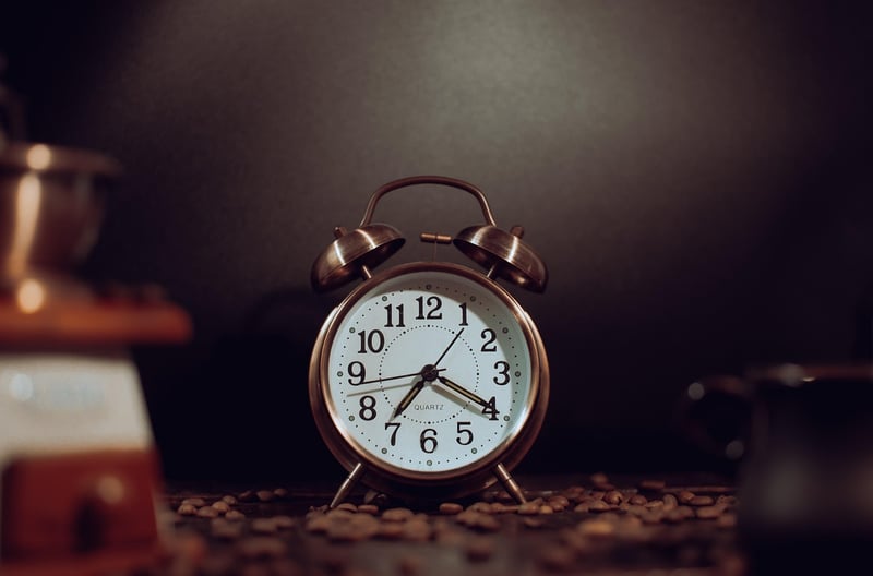 Clock showing time